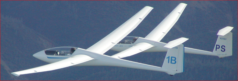 Photo snapped by me (Peter) while flying gliders in formation with my two flying buddies 1B (Jim) and PS (Key)